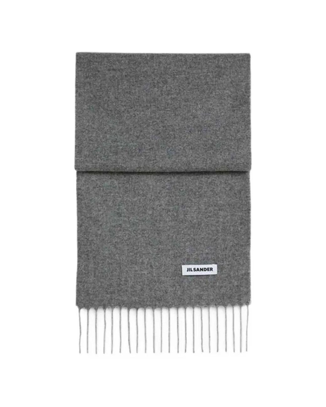 Jil Sander Gray Scarf for men
