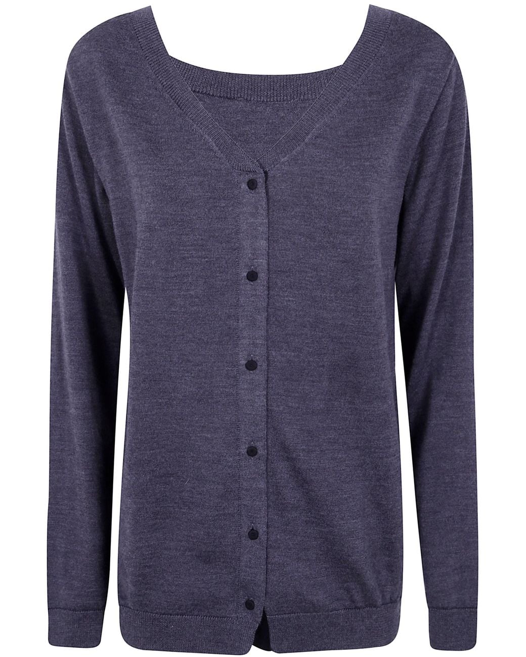 Semicouture Blue Long-Sleeve Cardigan "Carin"