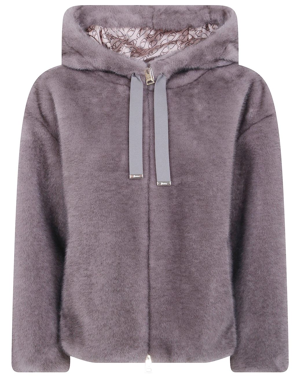 Herno Purple Bomber Soft Faux Fur