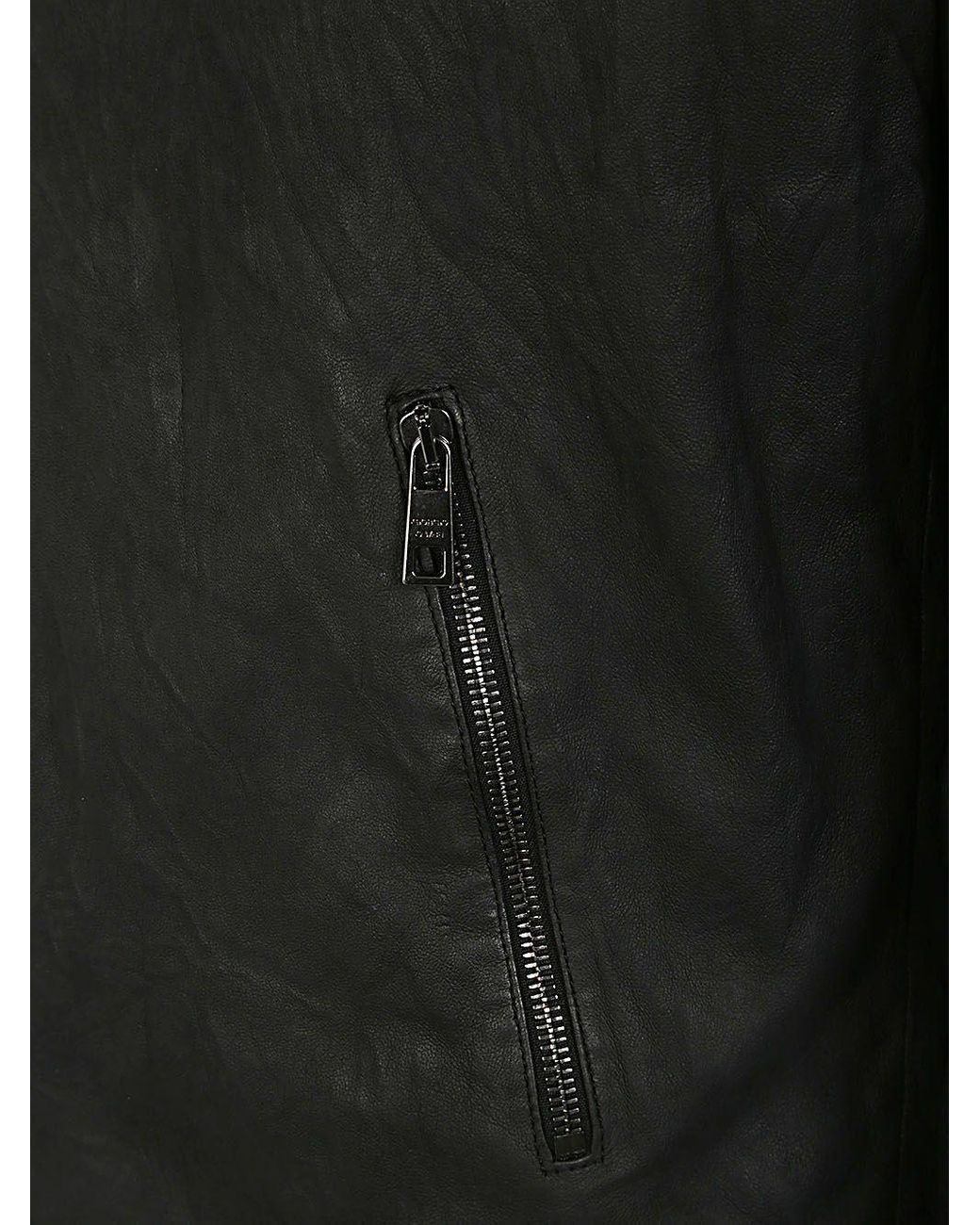 Herno Black Biker Jacket for men