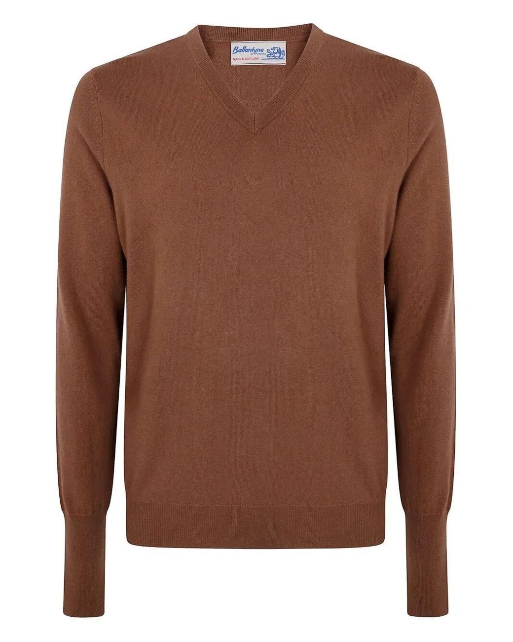 Ballantyne Brown V Neck Pullover for men