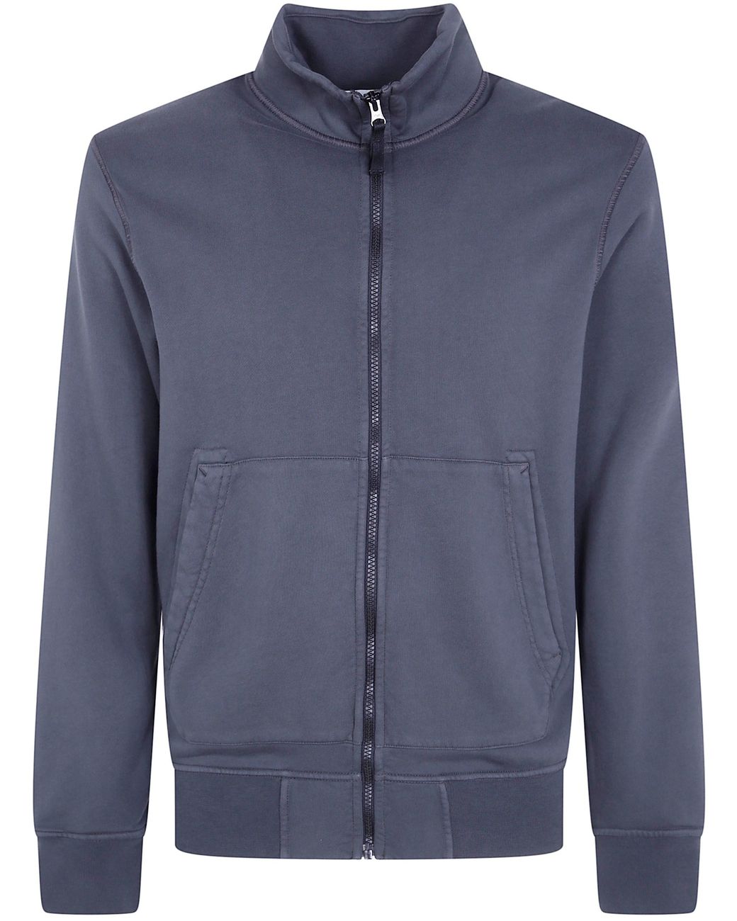 Stone Island Blue Zip Up Classic Cardigan for men