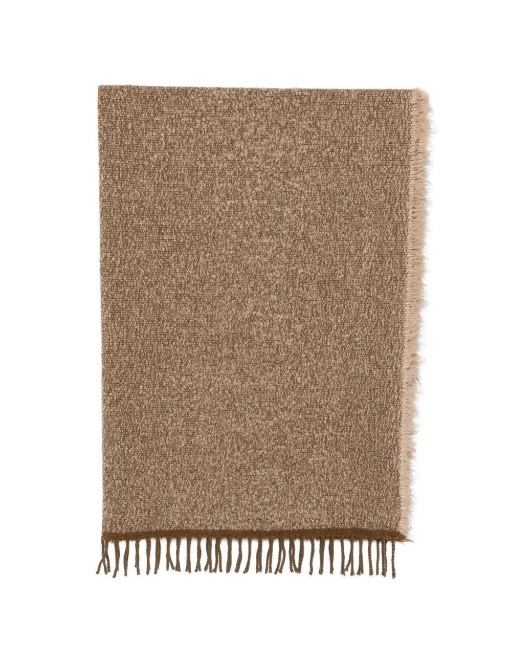 Sciarpa Bouclé Con Frange di Uma Wang in Natural da Uomo