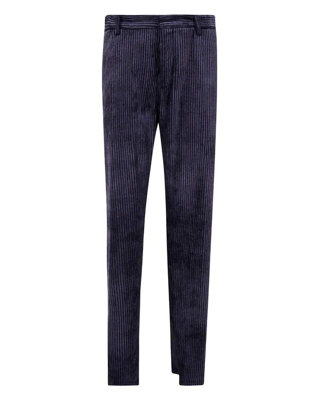 Emporio Armani Classic Chino Trousers in Blue for Men | Lyst