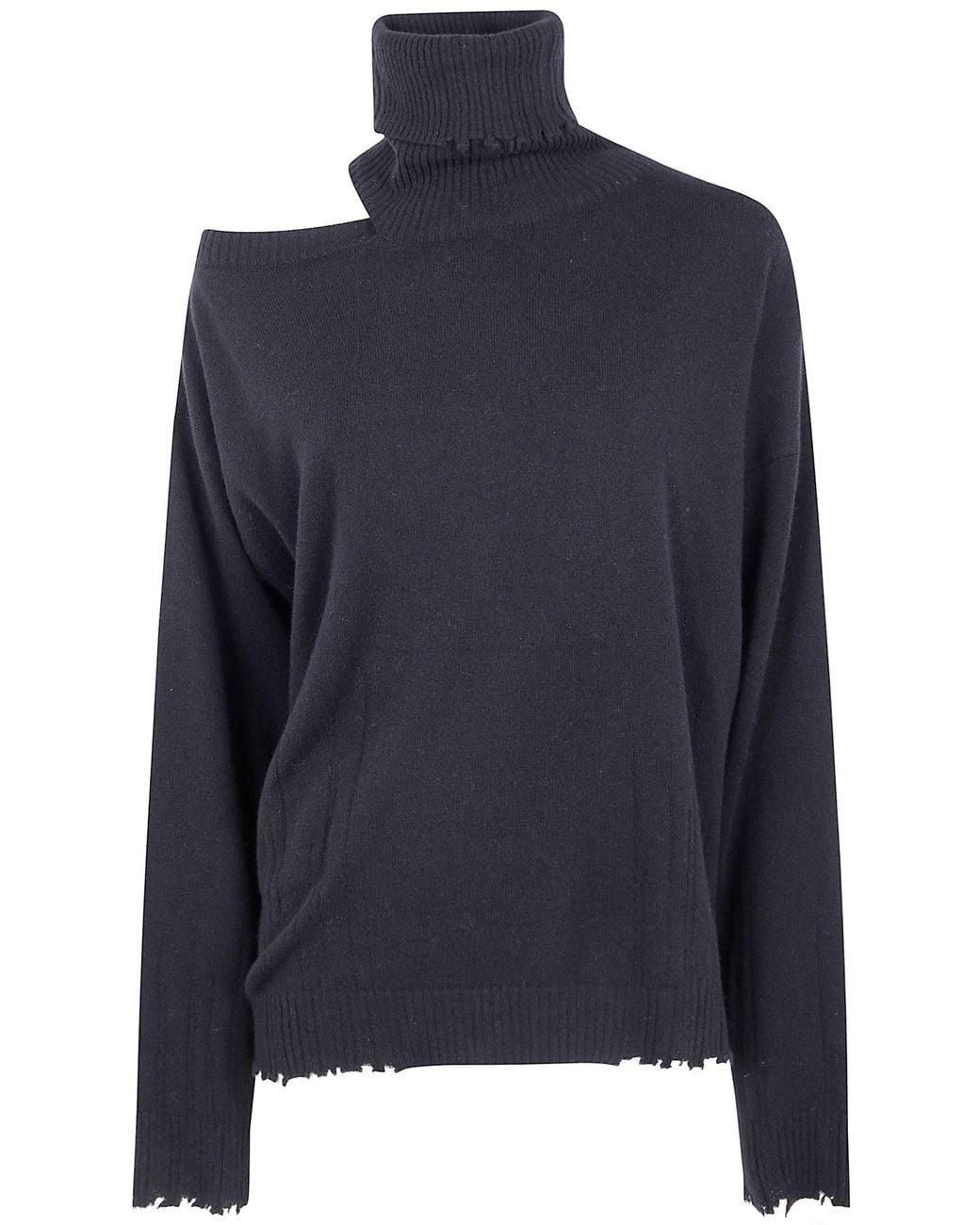 Uma Wang Blue High Neck Top