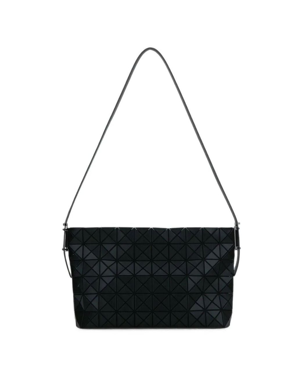 Issey Miyake Black Musette Geometric-Panel Shoulder Bag