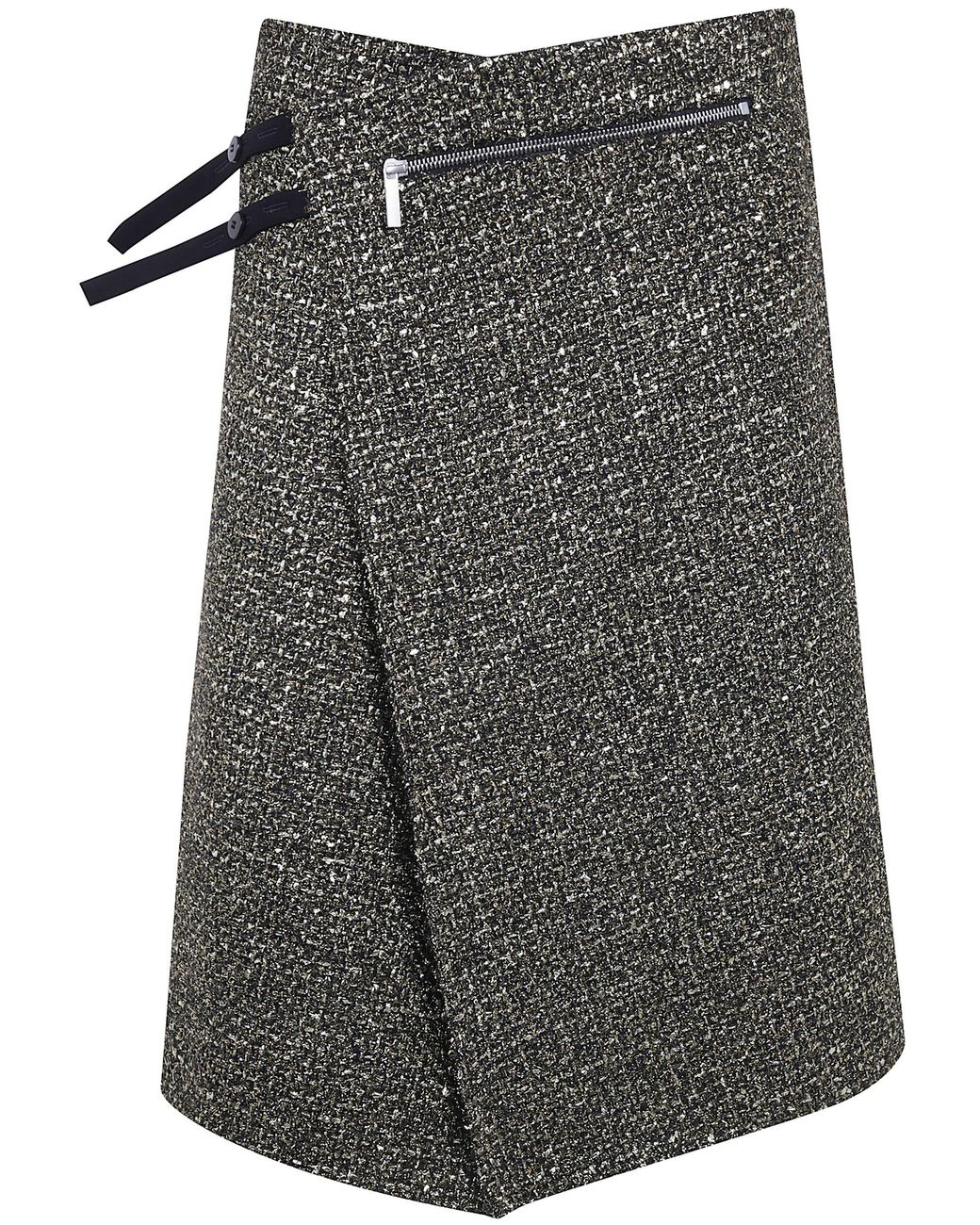 SAPIO Gray Shirt Lame Panel Braids Lame Panel Shirt