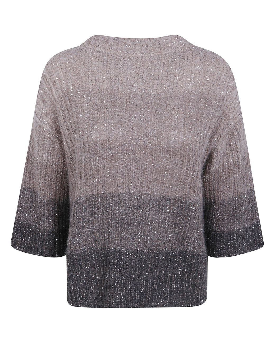 D.exterior Gray D. Exterior Sweater Short Sleeves "Crystals Degrade"