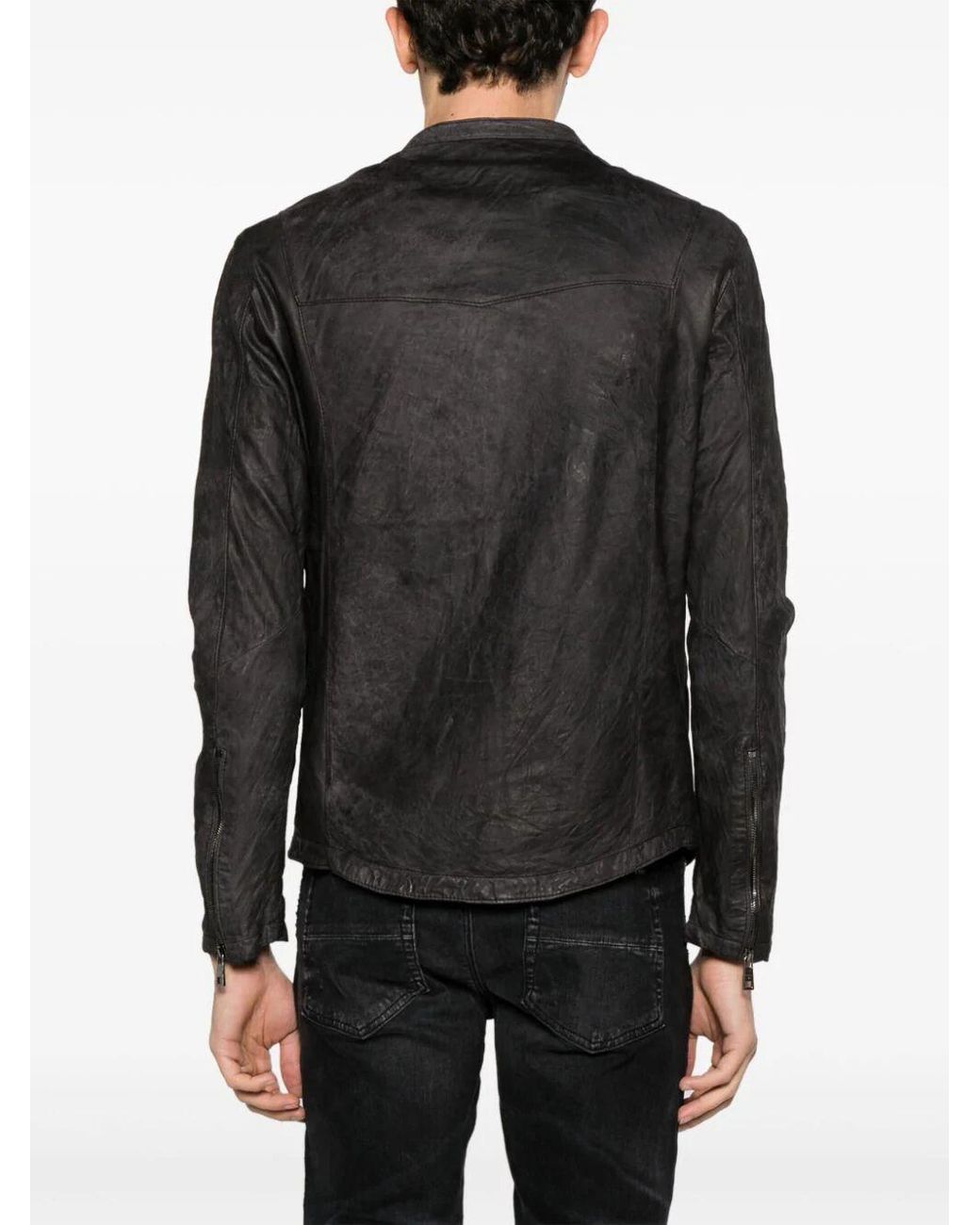 Herno Black Biker Jacket for men