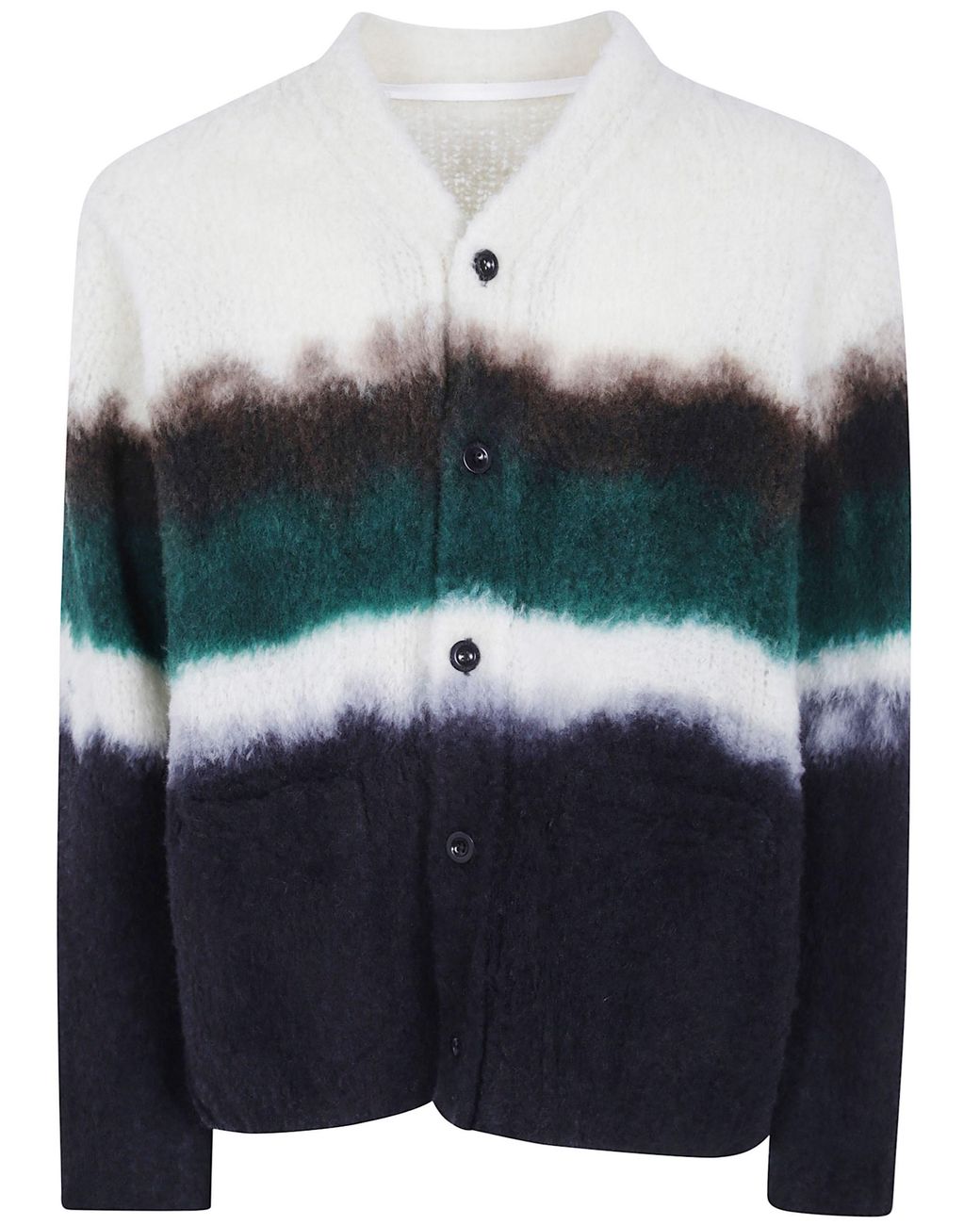 Sacai Gray Chusen Dyed Knit Cardigan for men