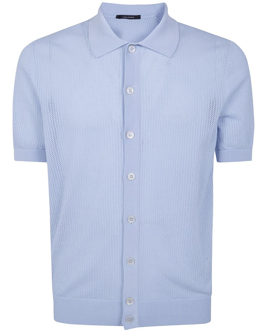 Tagliatore Blue Short Sleeves Shirt for men