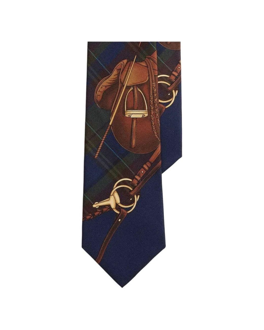 Polo Ralph Lauren Blue Tie Woven Classic Tie for men
