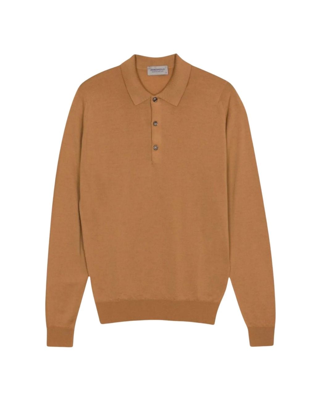 John Smedley Brown Long Sleeve Shirt "Belper" for men