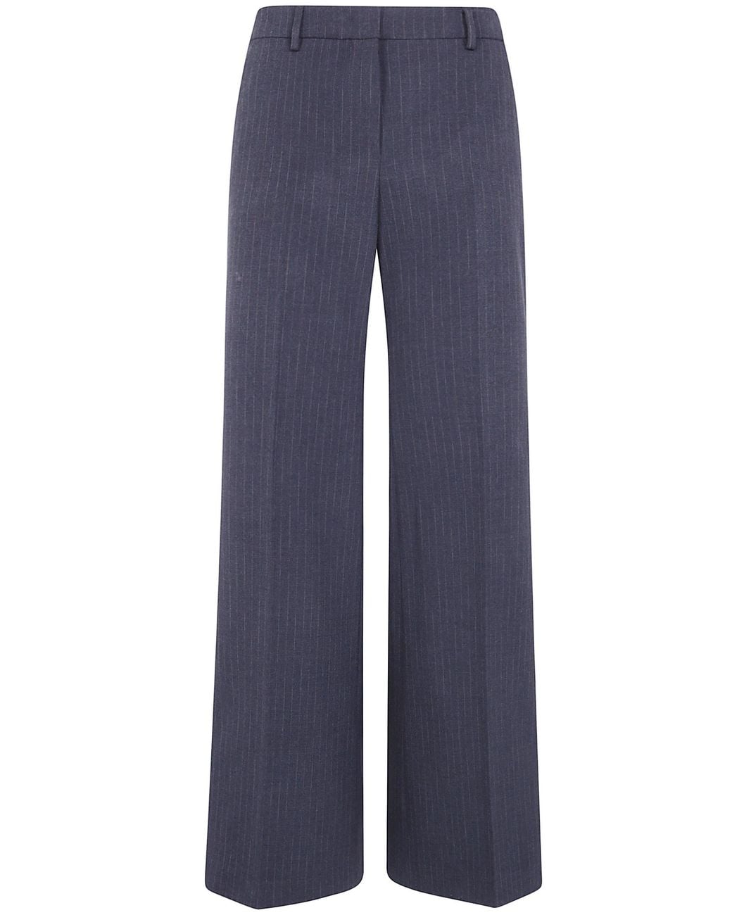 Seventy Blue Trousers Pinstripe Tailored Trousers