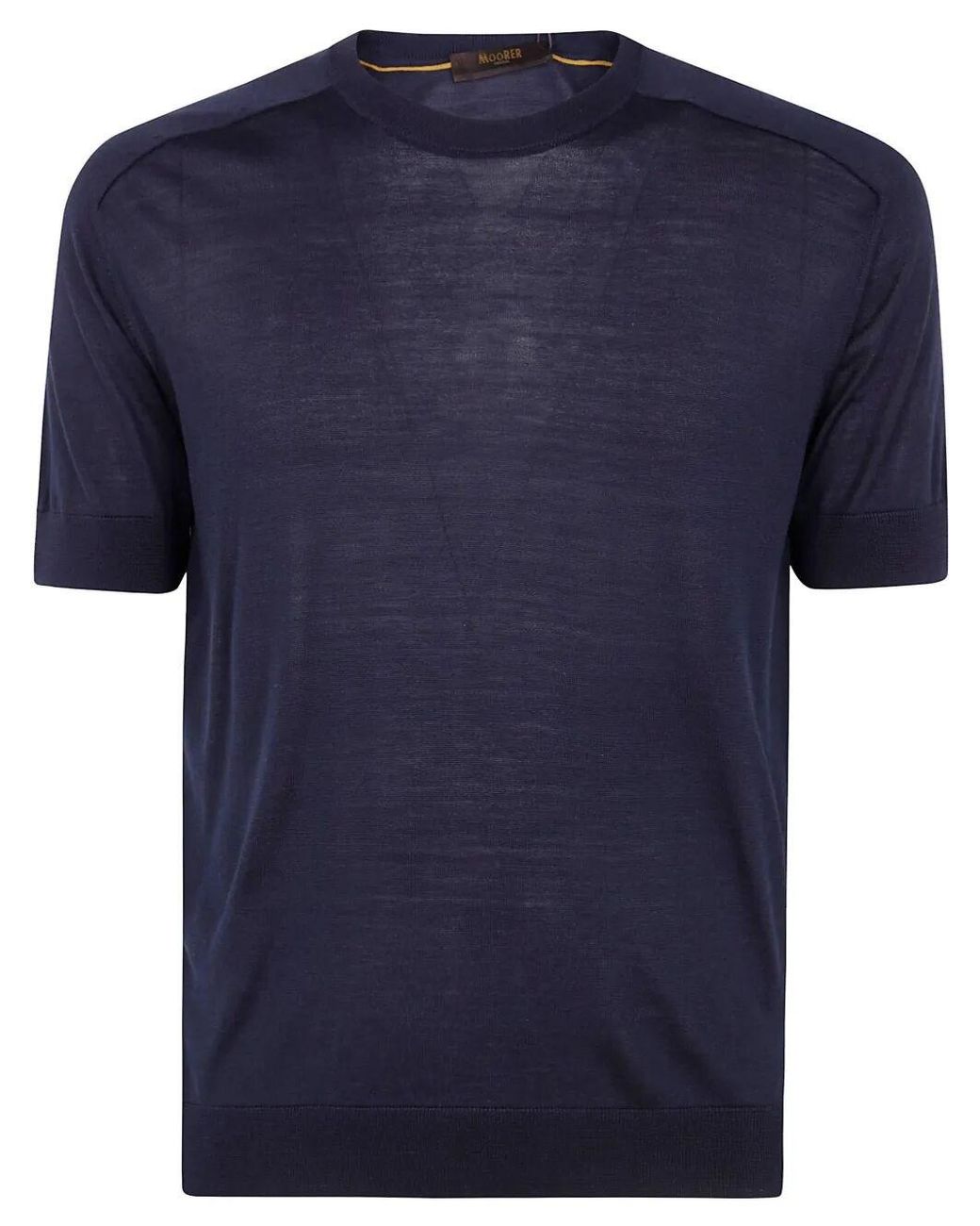 Moorer Blue Norris Short Sleeves Sweater for men
