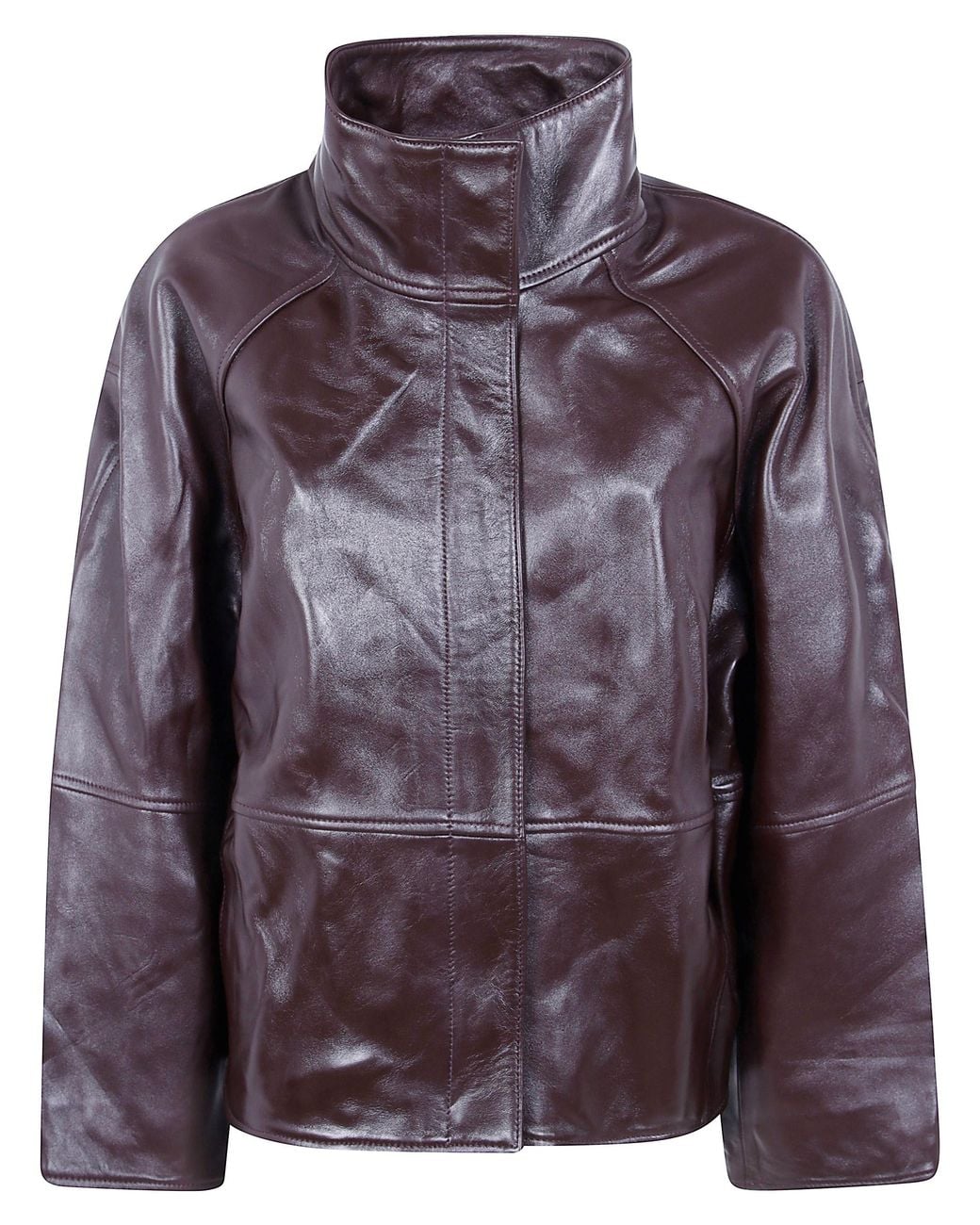 Soeur Purple Leather Jacket "Gamma"