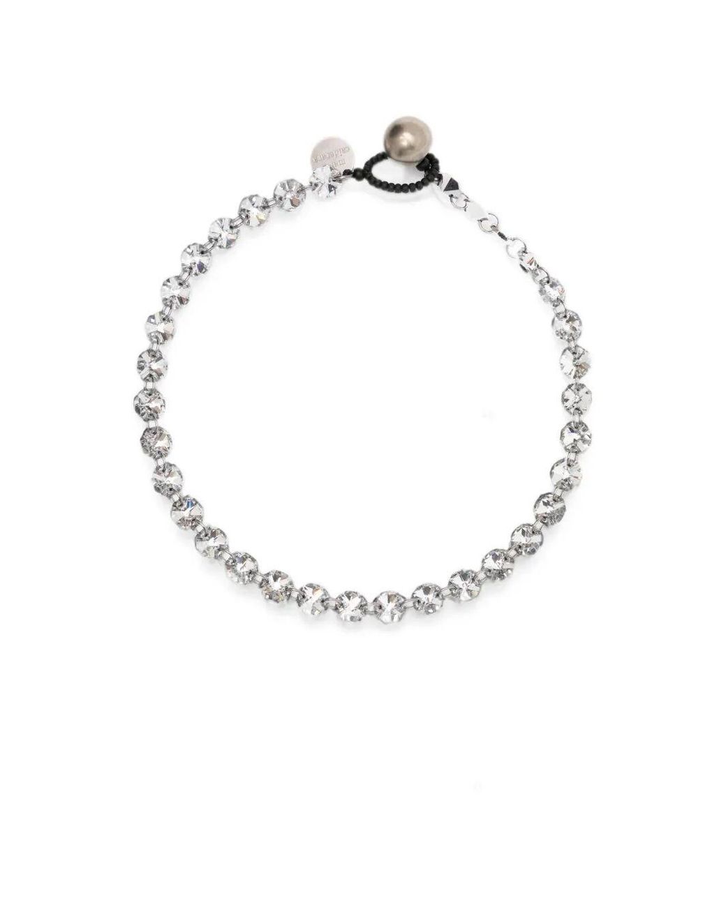 Maria Calderara White Necklace Crystal "Diamond Choker"