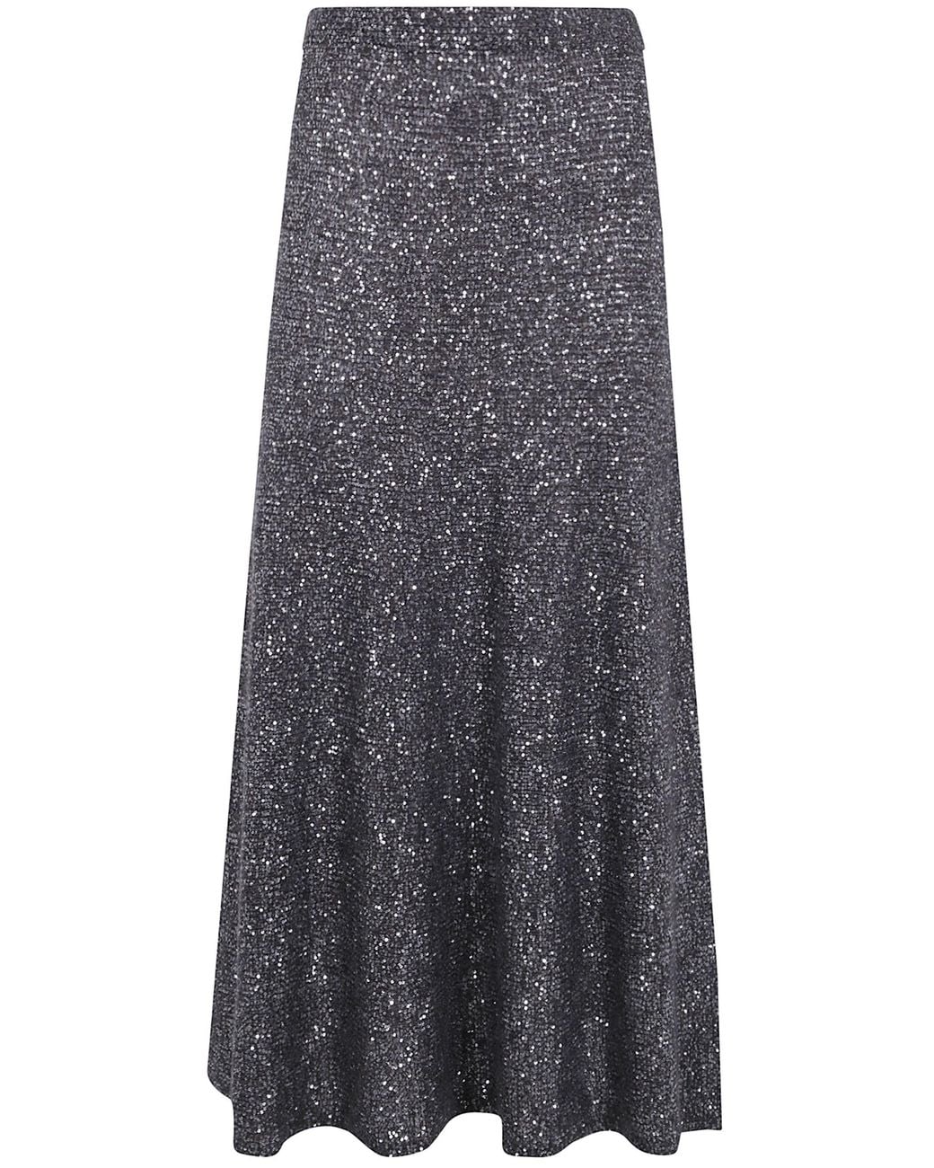 D.exterior Gray D. Exterior Skirt Flared Soft Alpaca Flared Skirt