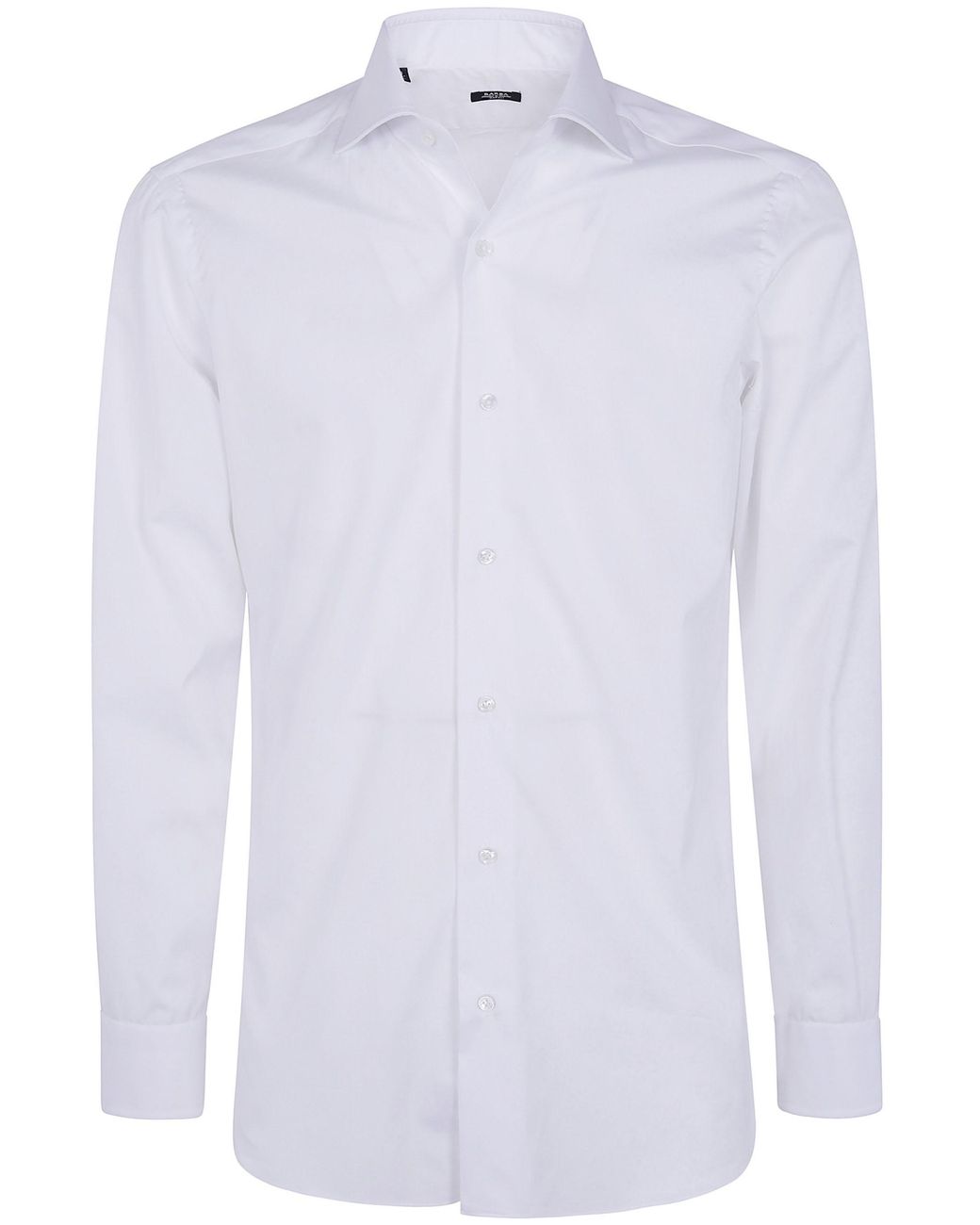 Barba Napoli White Logo-Patch Button-Up Jacket for men