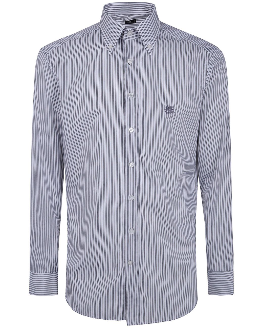 Etro Blue Shirt Long Sleeve "Classic" for men