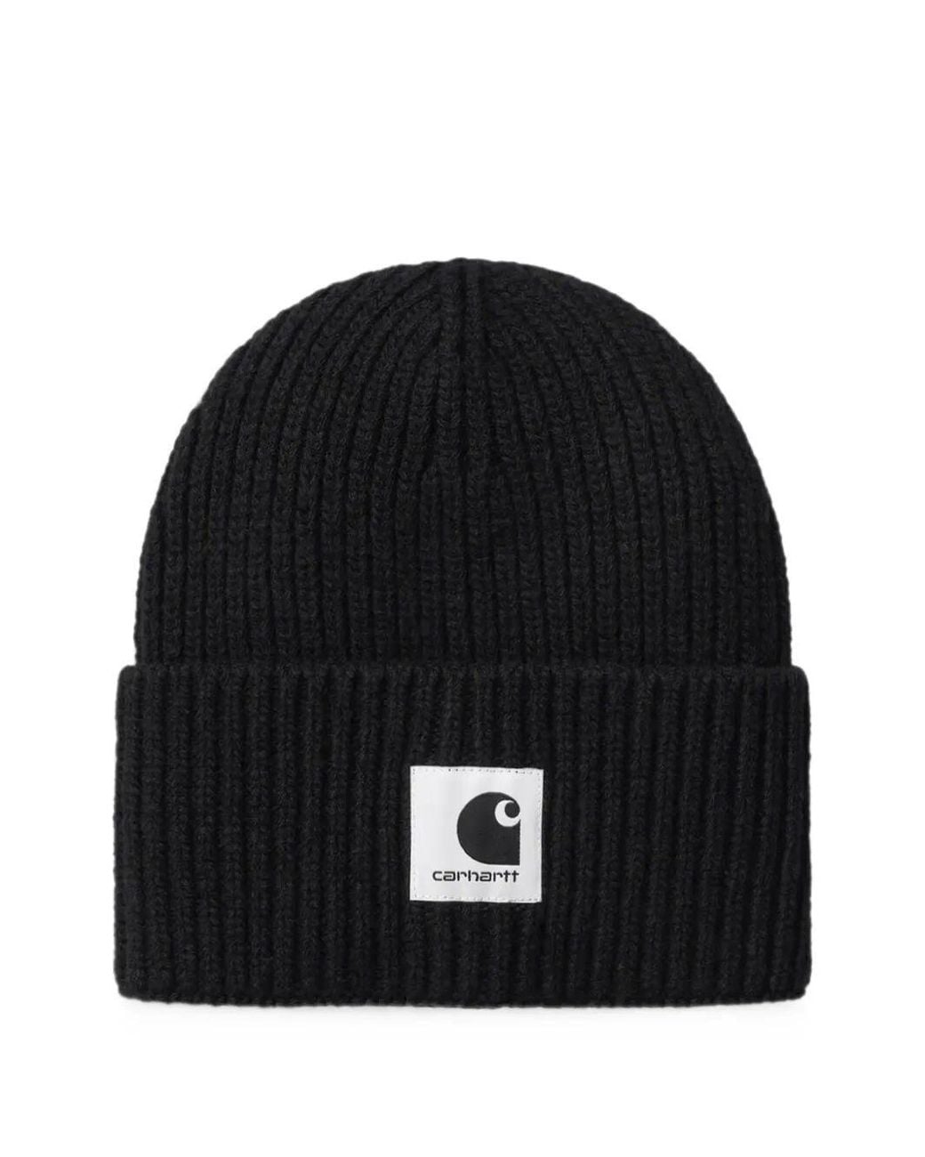 Carhartt Black Beanie Wool/Nylon Knit "W' Mira" for men