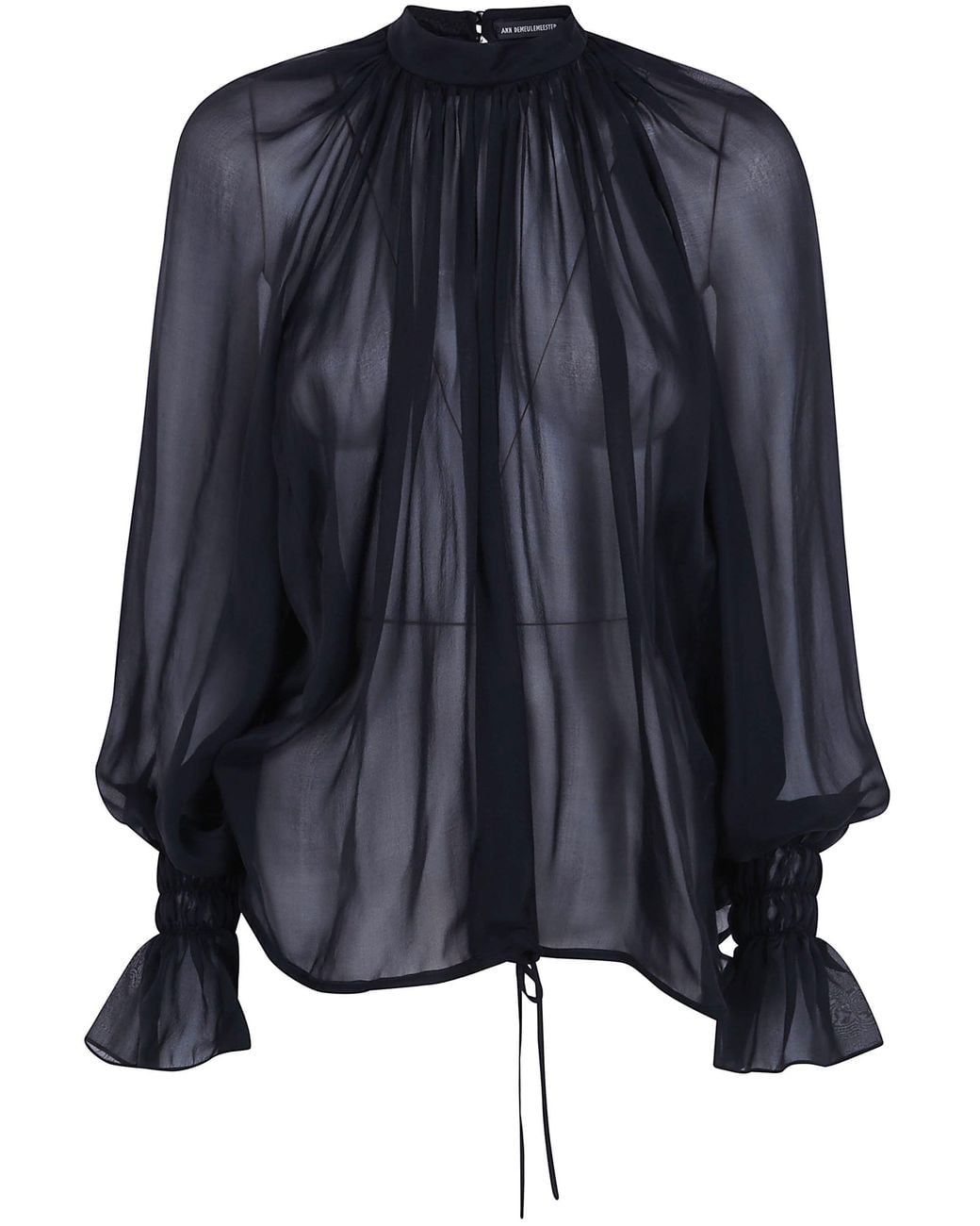 Ann Demeulemeester Blue Shirt Balloon "Celin"