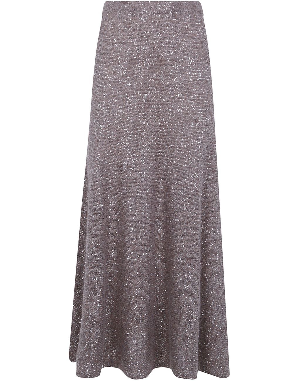 D.exterior Brown D. Exterior Flared Skirt "Soft Alpaca"