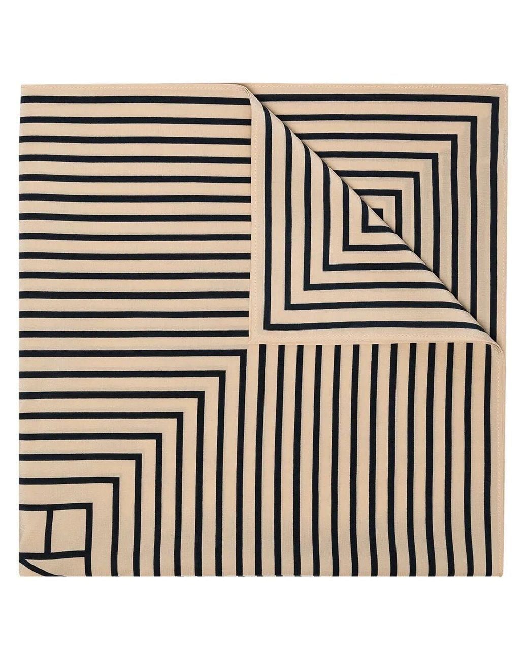 Totême White Scarf Silk "Signature Monogram"