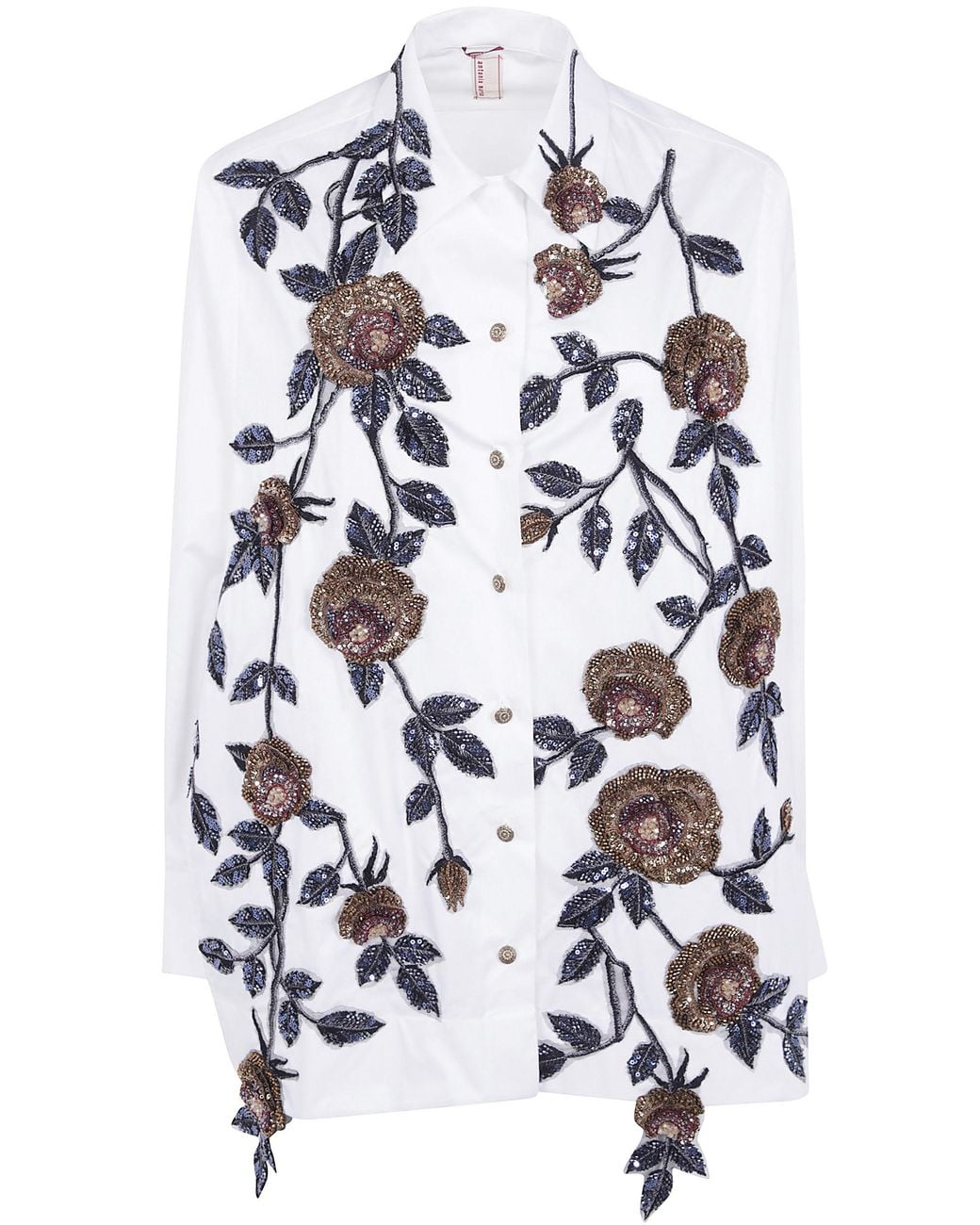 Antonio Marras White Shirt Floral "Robespierre"