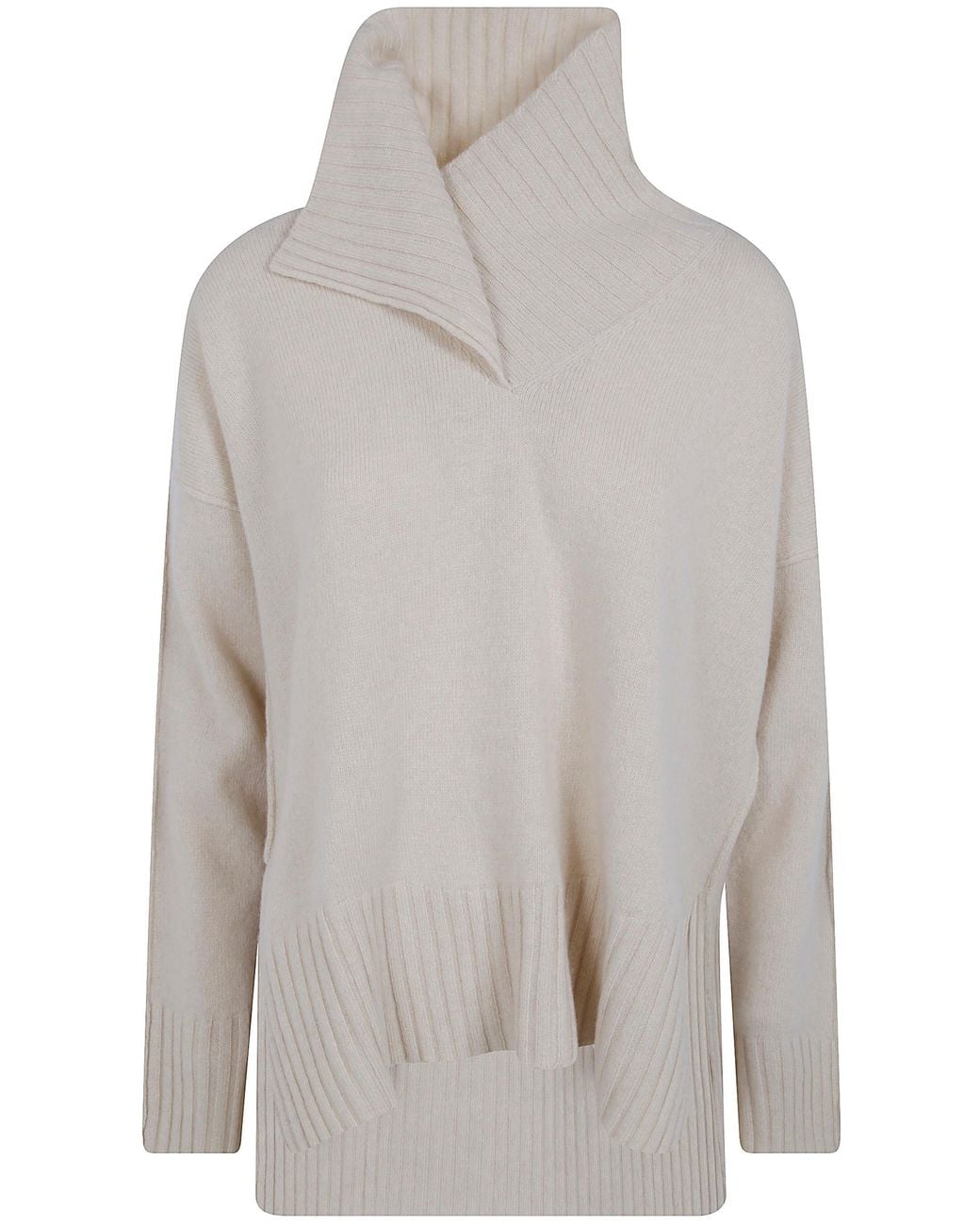 Pierantoniogaspari Gray High Neck Sweater "High Neck Sweater With Patches"