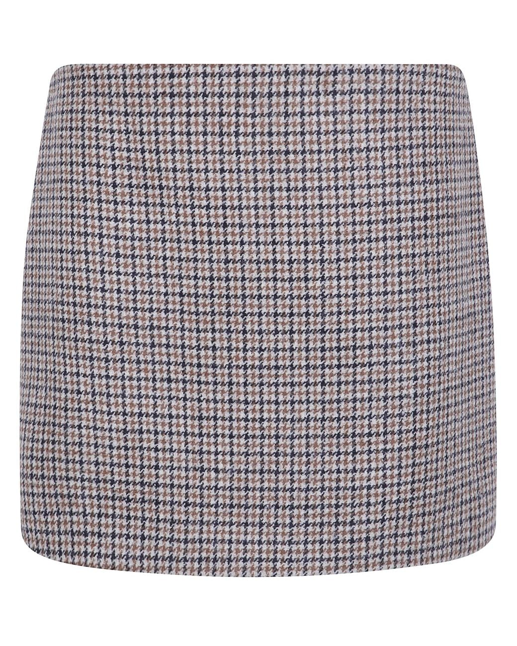 P.A.R.O.S.H. Natural P. A.R. O. H. Skirt Check Pattern "Laurie 804"