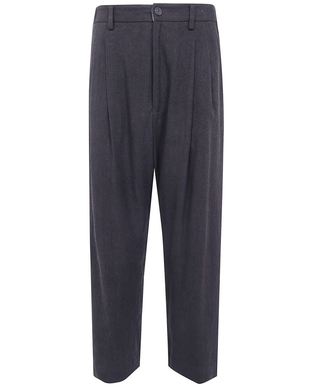 Ziggy Chen Blue Drop-Crotch Pleated Trousers for men