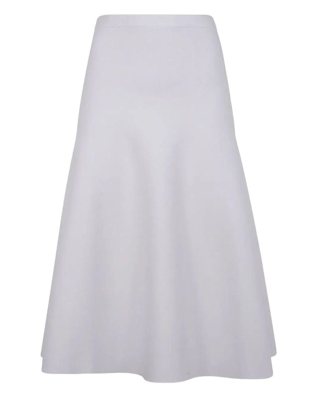 D.exterior White D. Exterior Merinos Double Flared Skirt