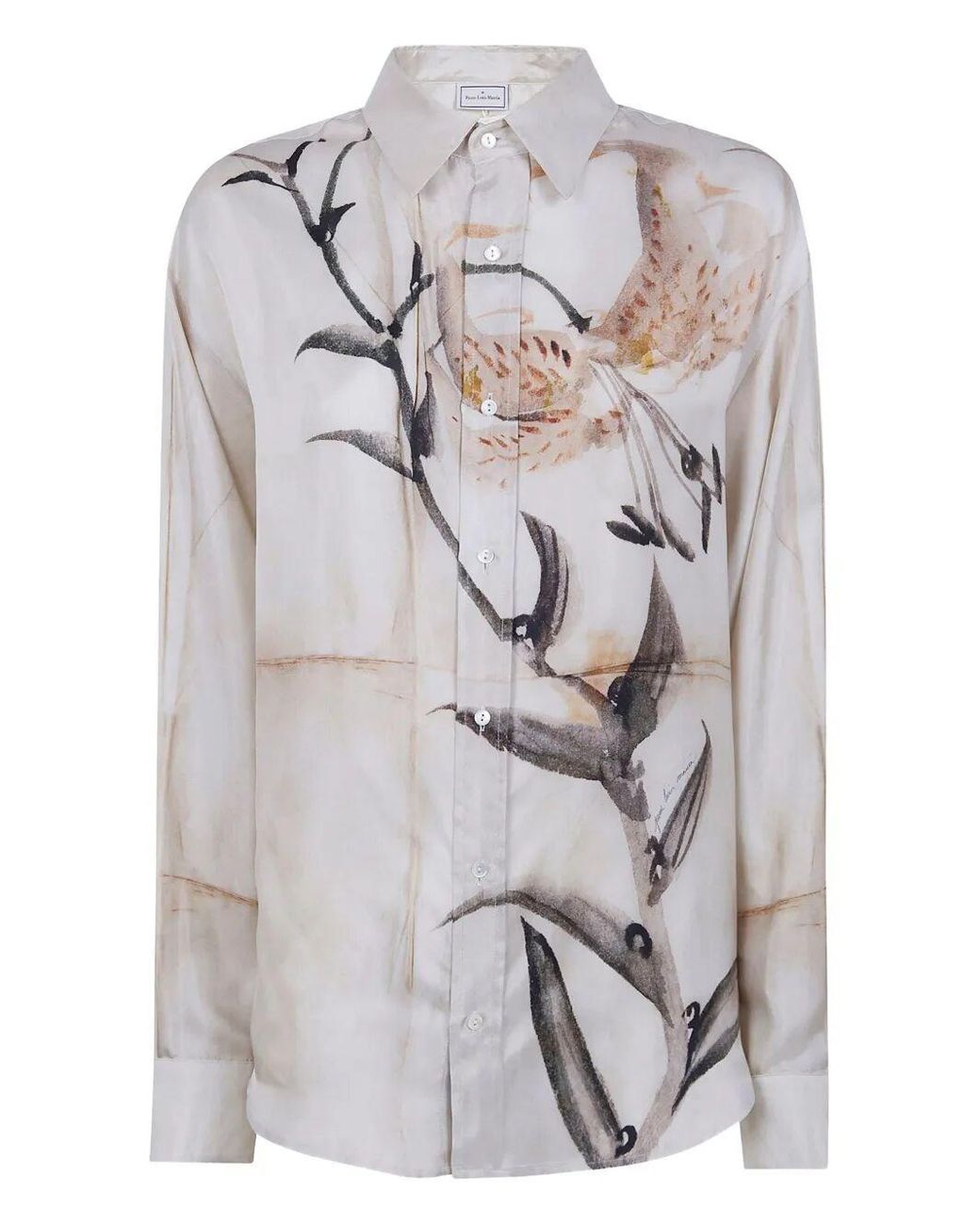 Pierre Louis Mascia Gray 'Aloe' Longsleeves Shirt