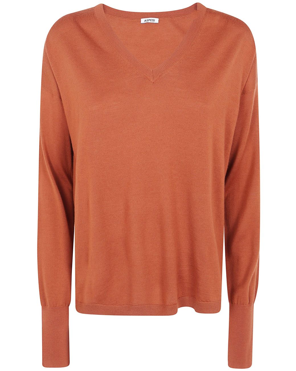 Aspesi Orange V Neck Sweater