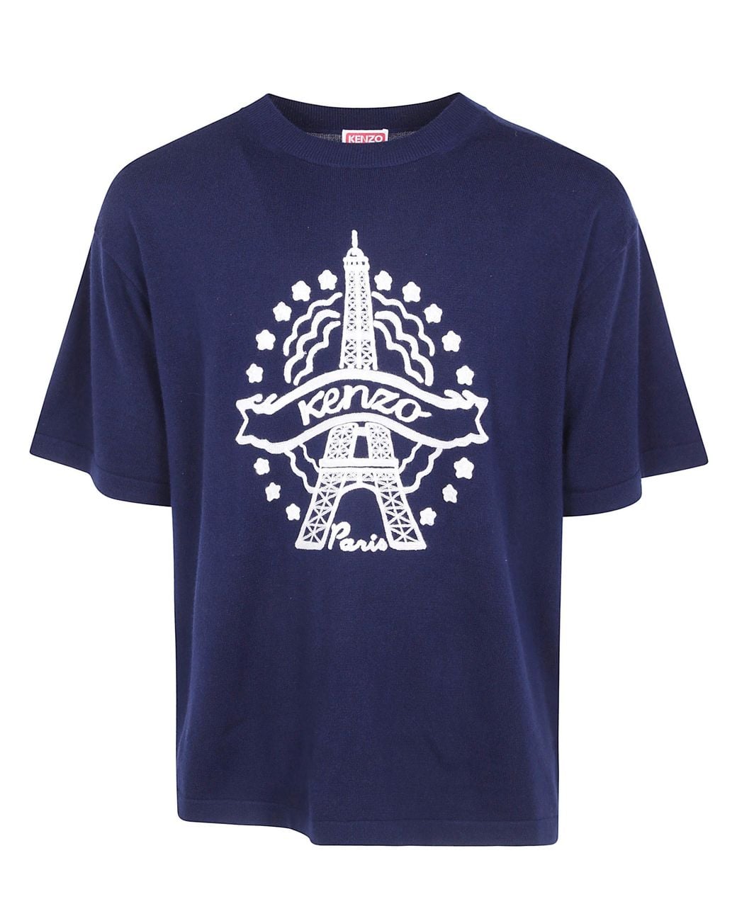 KENZO Blue Long-sleeved Padded Shirt