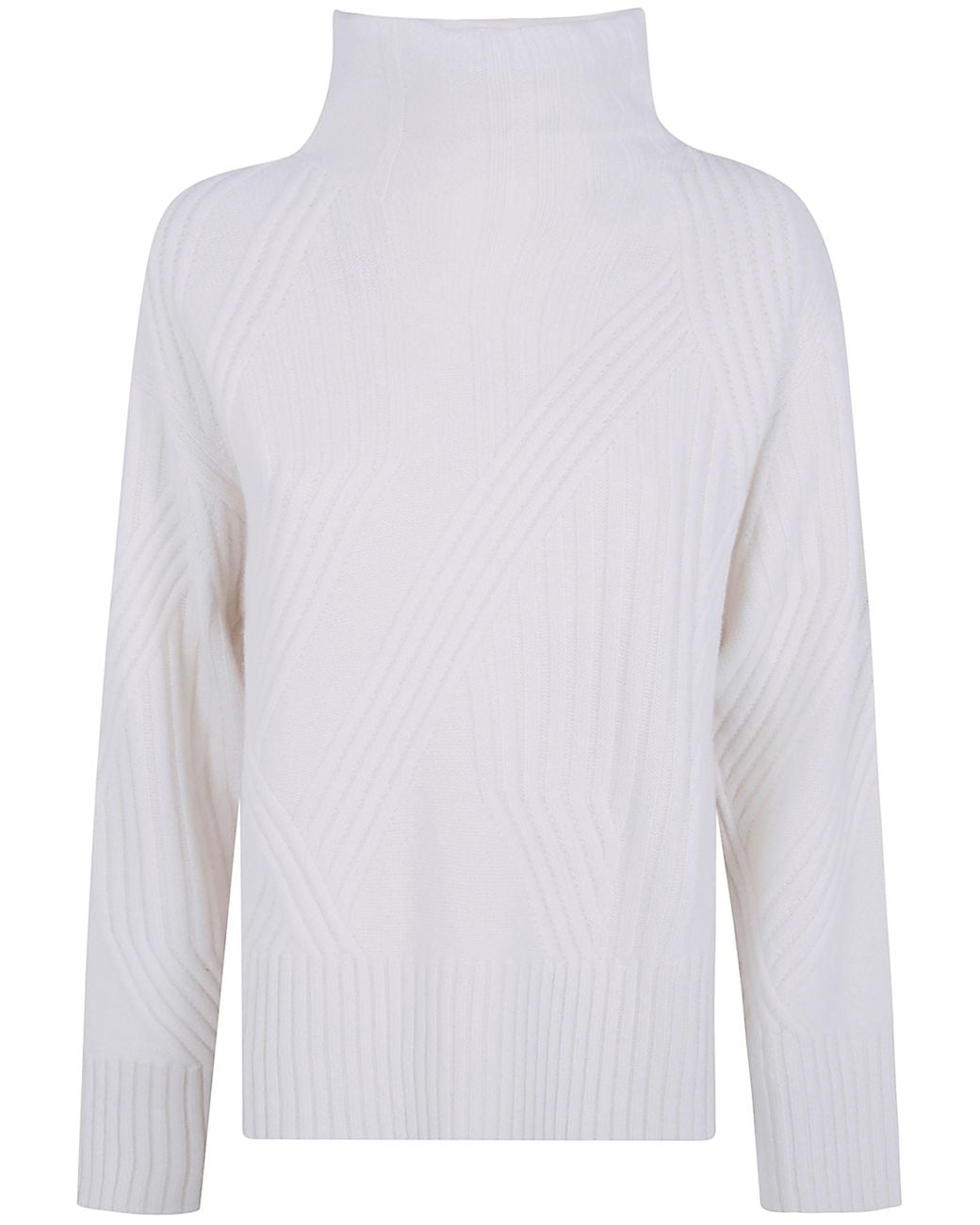Joseph White "Isabel" Soft Wool Ribs Turtle Neck