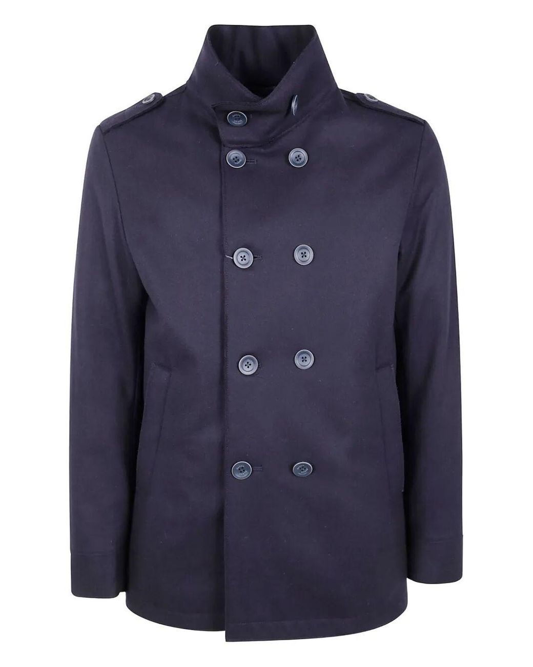Herno Blue 'Military Short Peacoat' Coat for men