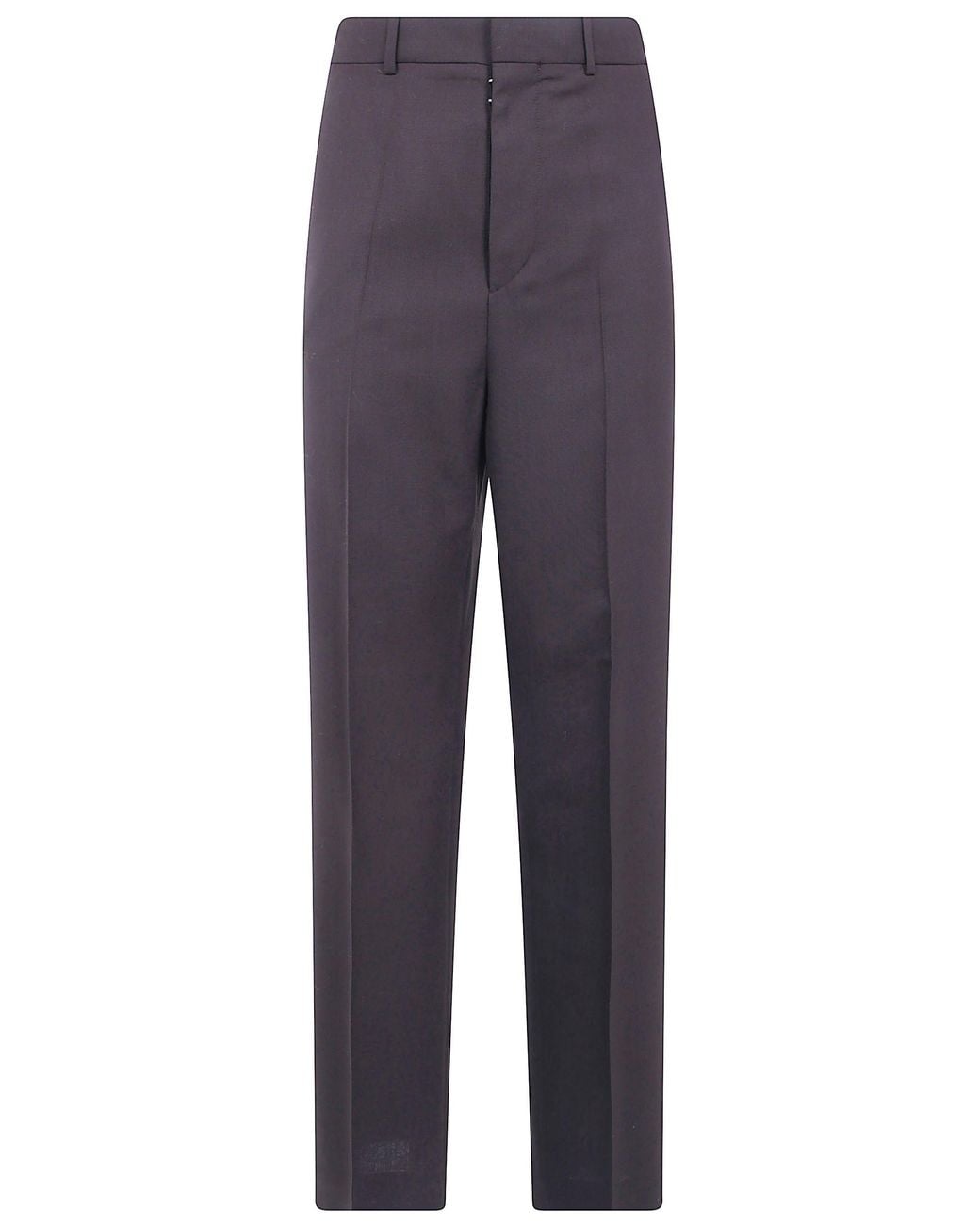 Maison Margiela Blue Tailored Wool Trousers for men