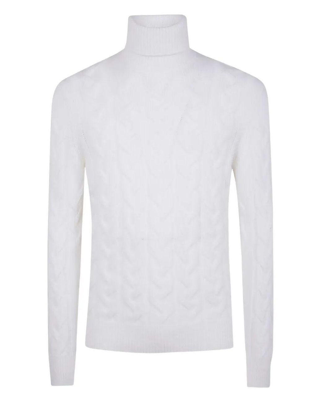 Gran Sasso White Turtle Neck "Gransasso Ciclista" Sweater for men
