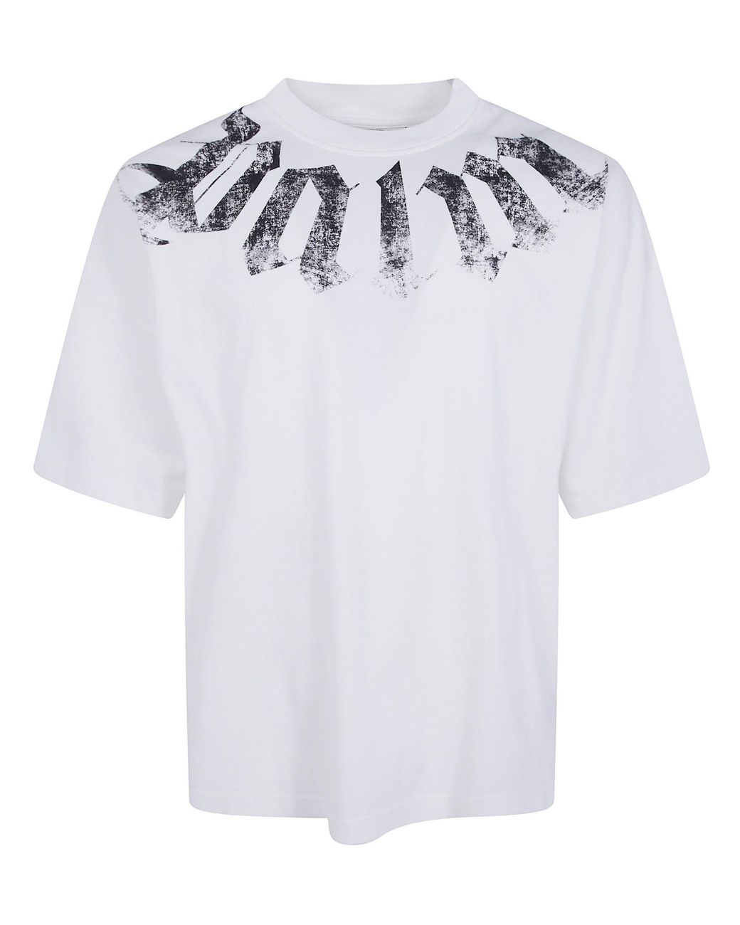 Palm Angels White "Big Neck Logo" Loose Tee for men