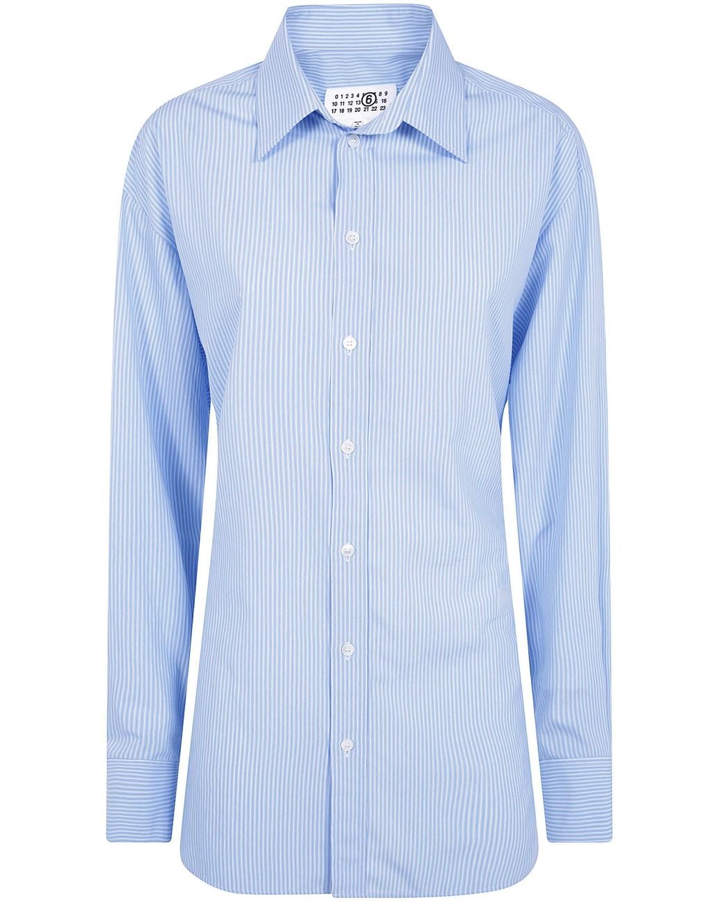 MM6 by Maison Margiela Blue Shirt Long Sleeves Classic Shirt