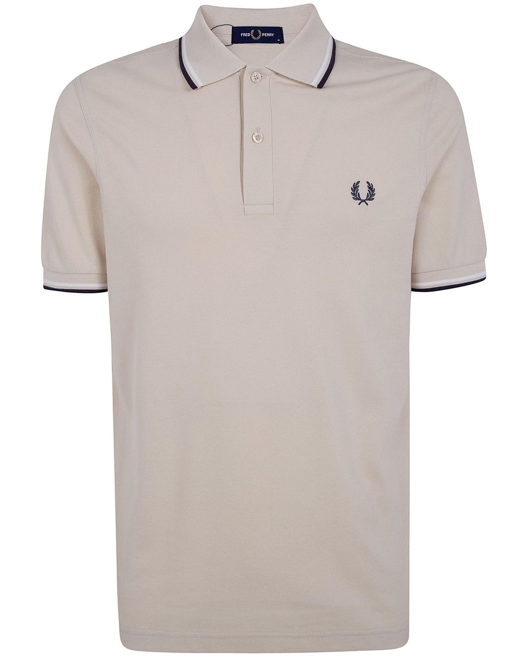 Fred Perry White Twin Tipped Polo Shirt for men
