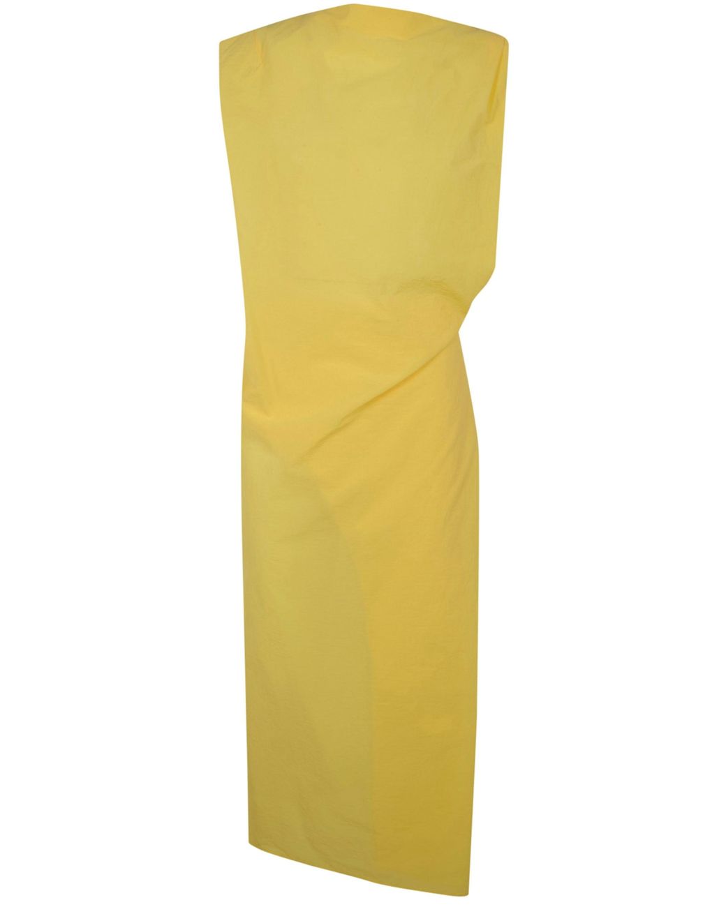 Jacquemus Yellow "La Robe Drap" Midi Dress