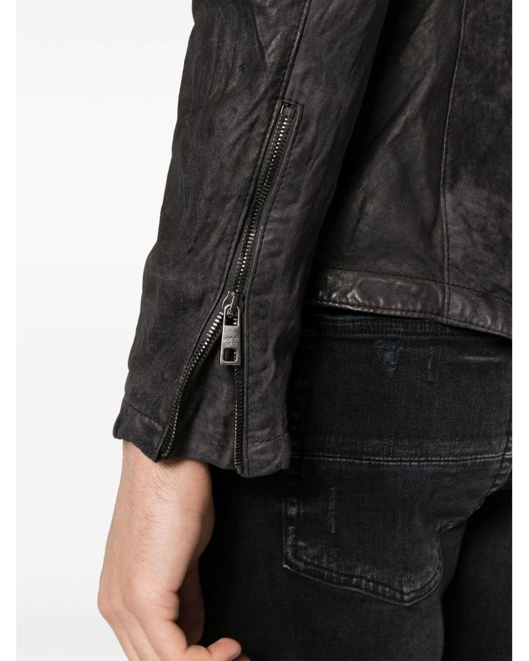 Herno Black Biker Jacket for men
