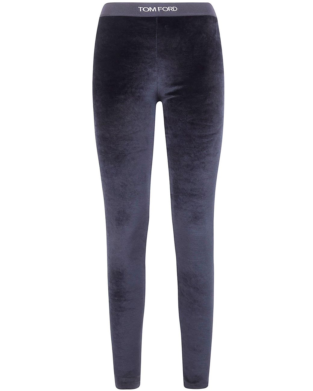 Tom Ford Blue Stretch Lustrous Velour Leggings