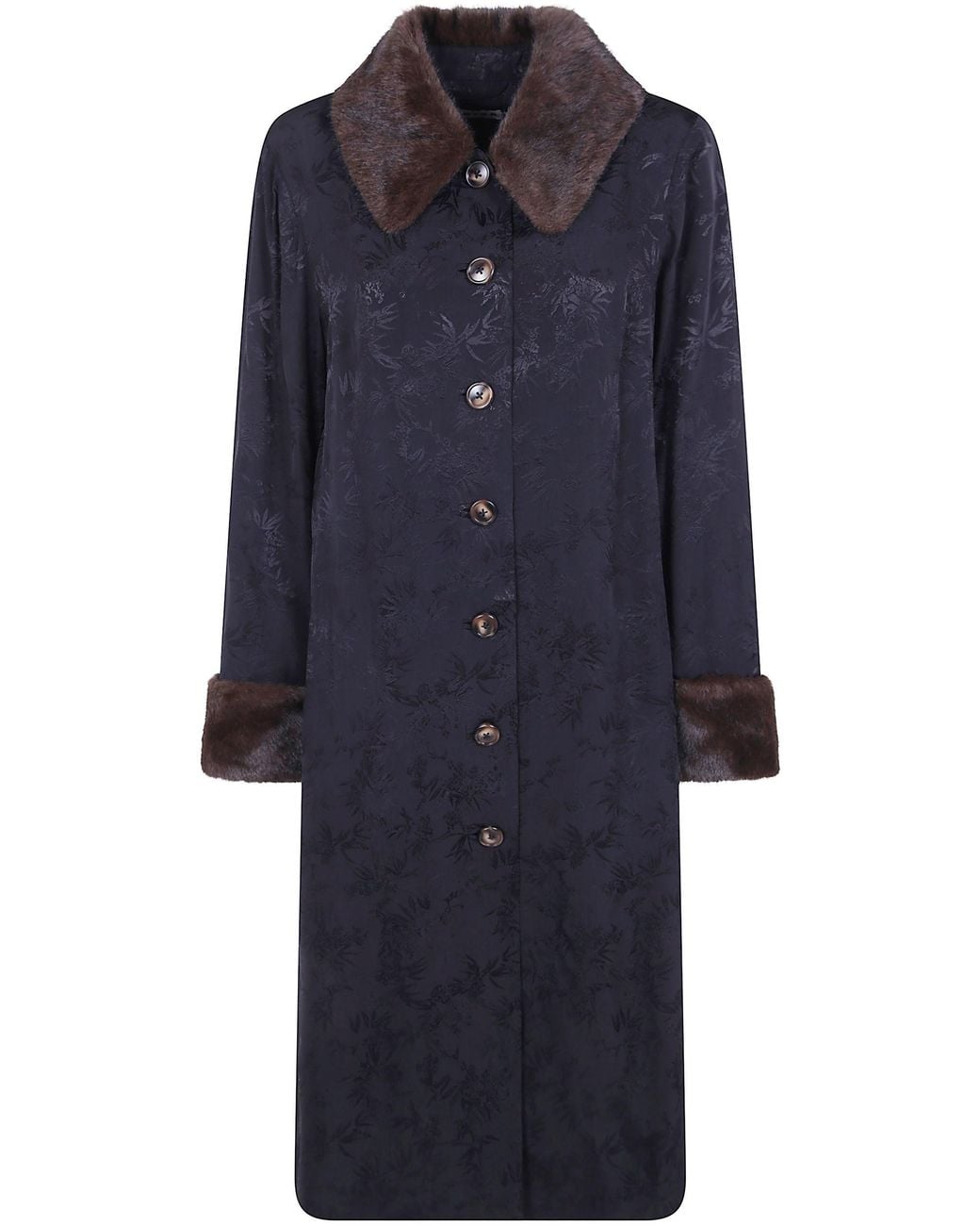 Rixo Blue Viscose Coat "Jonah"