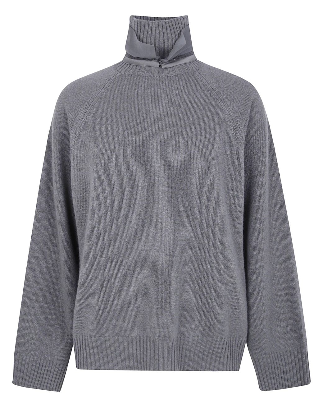 Brunello Cucinelli Gray Cashmere Turtleneck