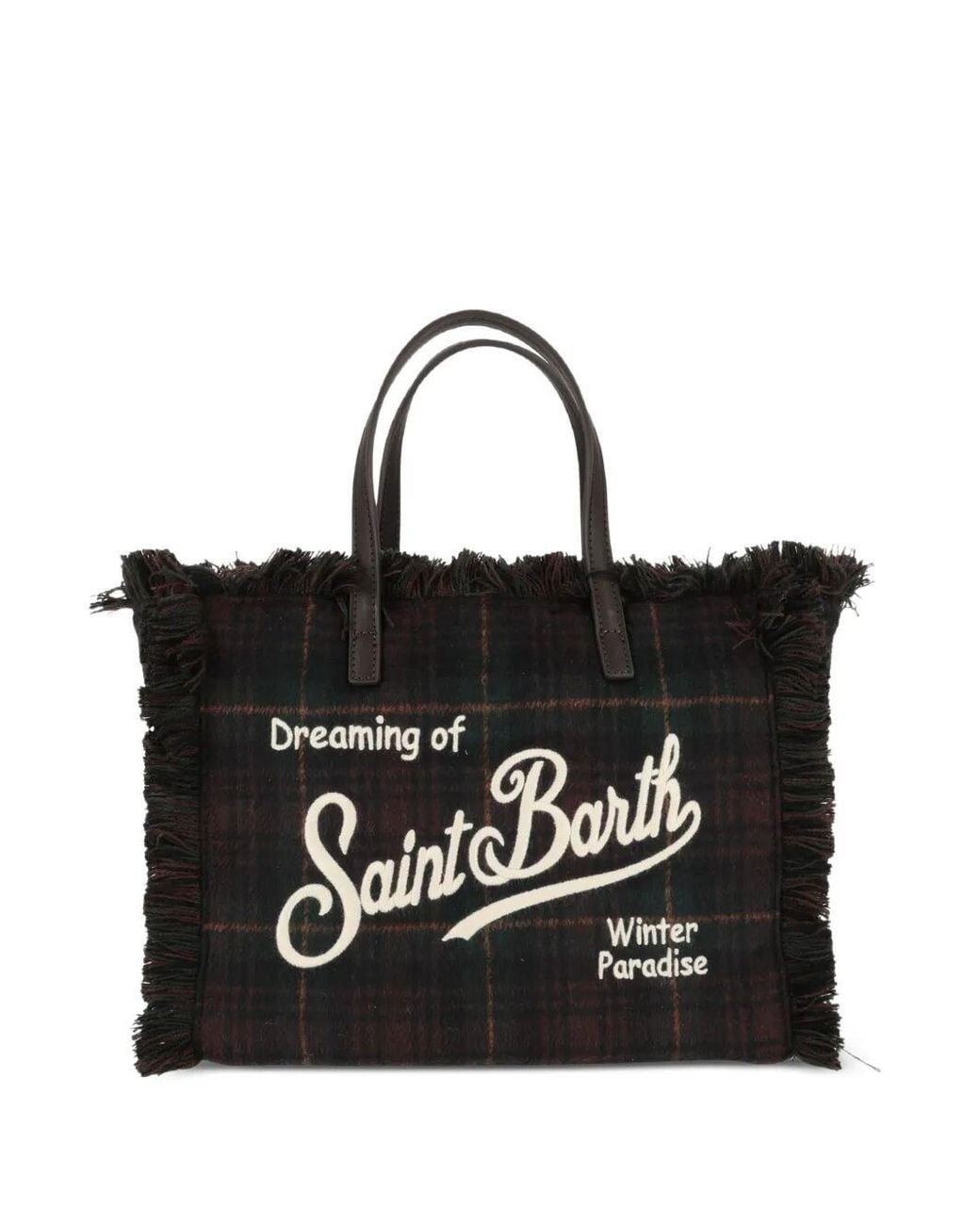 Mc2 Saint Barth Black Handbag Wool "Colette"