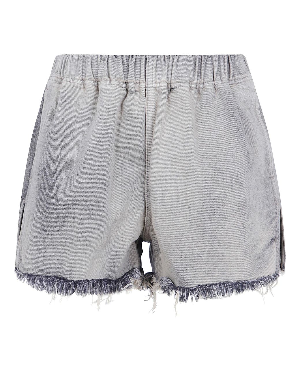Rick Owens Gray Denim Shorts